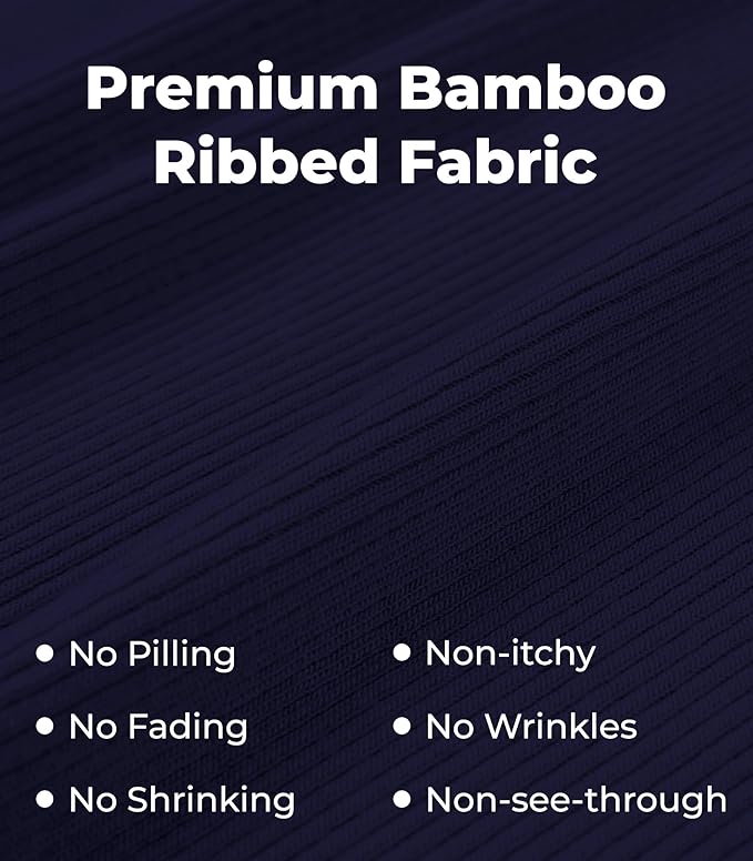 NACHILA Pajamas for Women-Viscose from Bamboo, Ribbed Racerback Tank Top Sexy Split Shorts Pajama Sets Cooling Sleep Cami Pjs