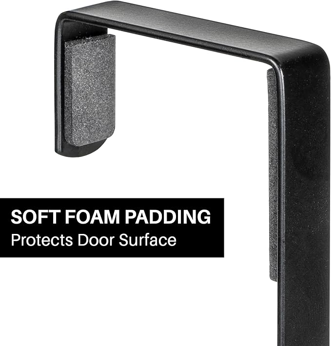 LYNK Professional® Home™ Over Door Hooks Rack - 10 Hook Over Door Hanger - Over Door Towel Rack - Hanging Towels or Clothes - for Bathroom, Bedroom or Laundry Room – Lifetime Ltd. Warranty - Black