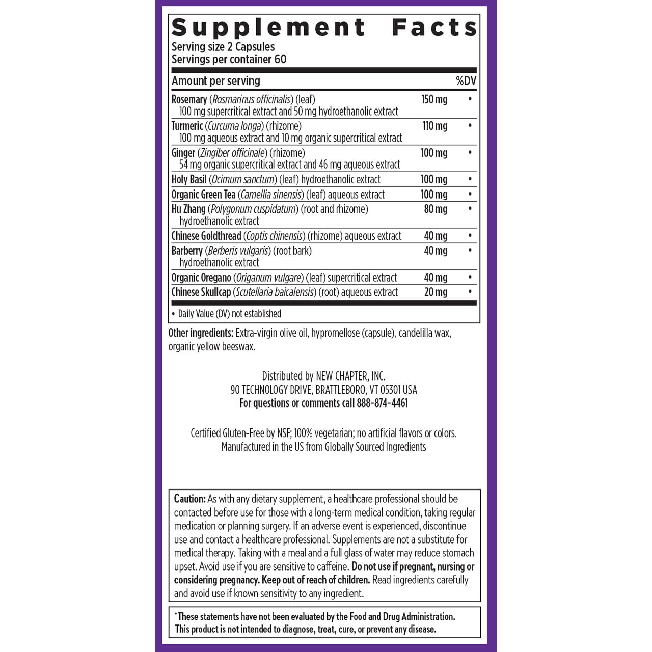 New Chapter Zyflamend™ Joint Supplement & Herbal Pain Relief – 10-in-1 Superfood Blend with Turmeric, Ginger & Green Tea - for Healthy Inflammation Response, Mobility & Flexibility, 120 Capsules
