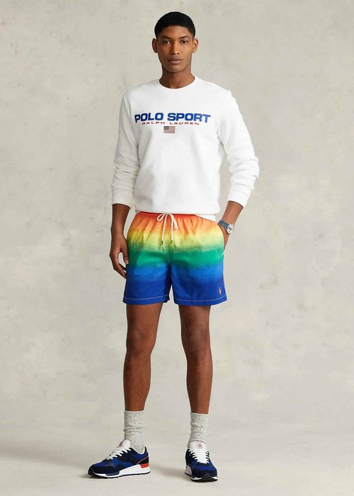 POLO RALPH LAUREN Men's Traveler Classic Swim Trunk (Rainbow, L)