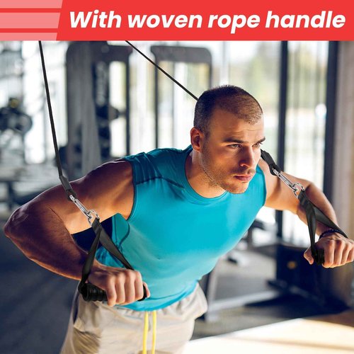 HUCOVIN LAT Pulldown Attachments Pulley System Gym Tricep Rope Pull Down Training Cable Machine LAT Pulldown Machine for Home Gym