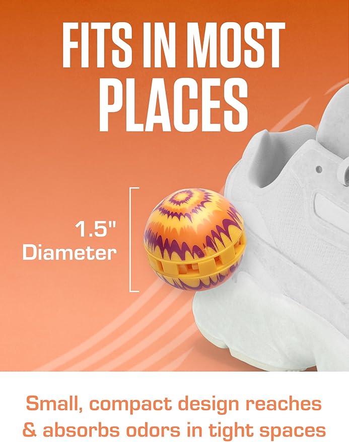 Sneaker Balls Odor-Fighting Shoe Fresheners, Eliminates Unpleasant Smells, Perfect For Sneakers, Gym Bags, Gear Bags, Drawers, Lockers, And More!, Lavender, 6 Pack