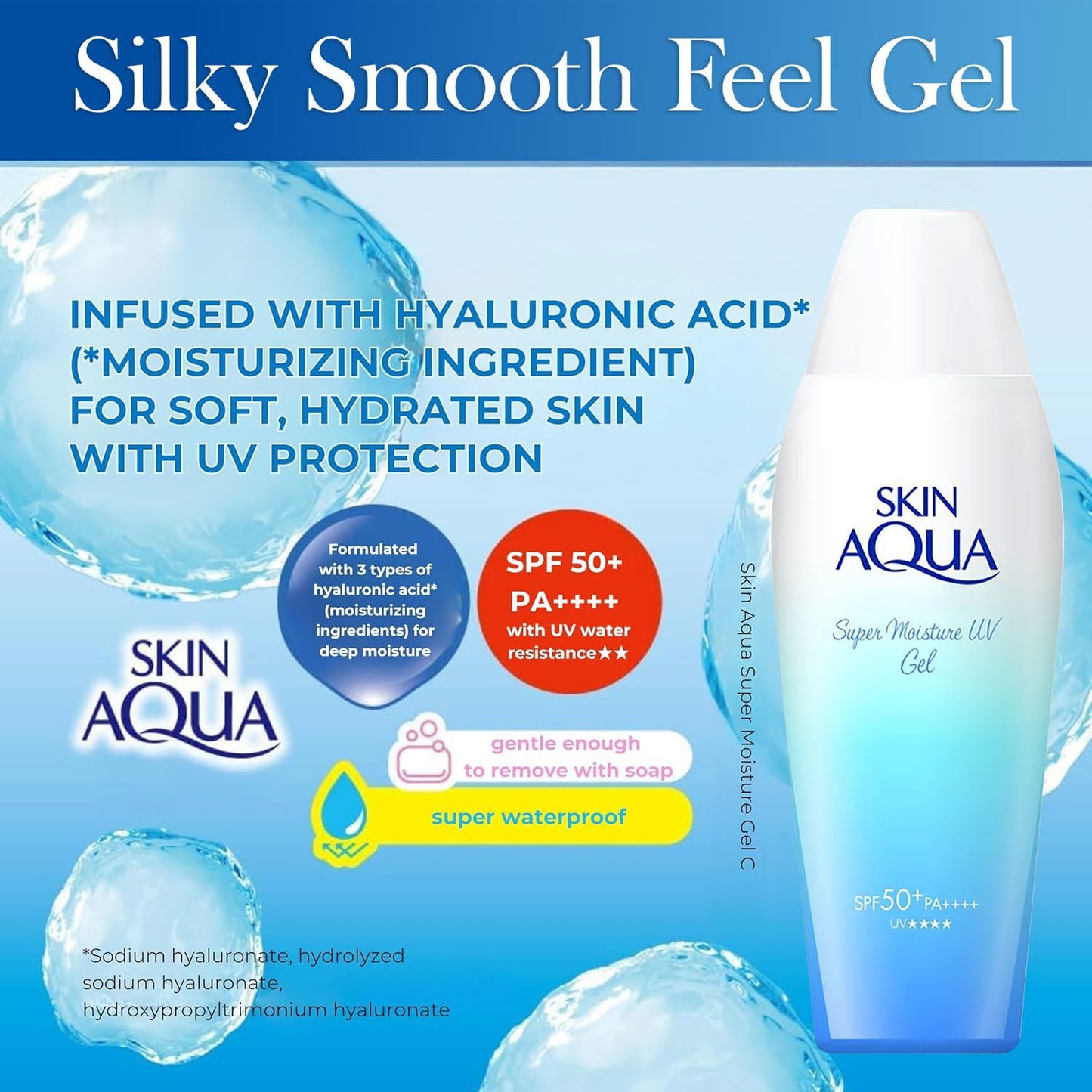 Skin Aqua UV Super Moisture Gel Hydrating Sunscreen SPF50+/PA++++ - 110g, Set of 2