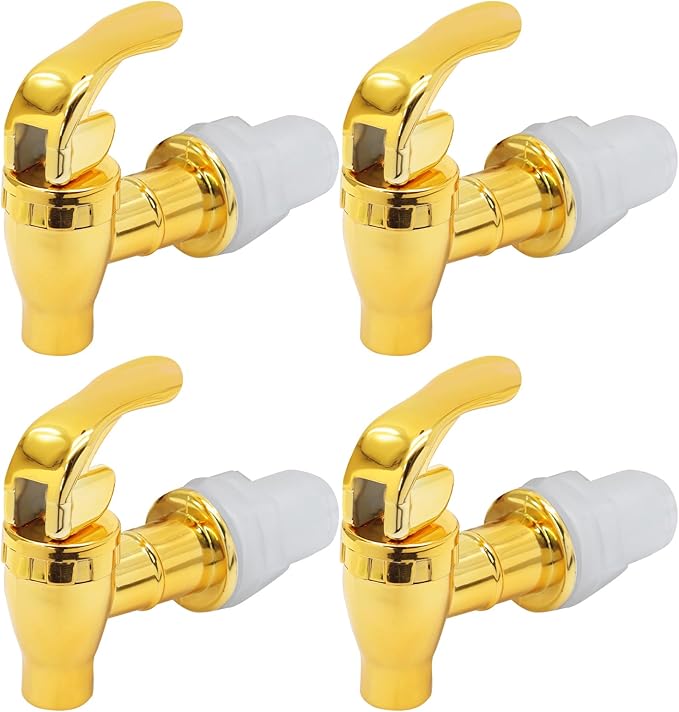 Bonsicoky 4 Pack Replacement Spigot for Beverage Dispenser - BPA Free Cooler Faucet with Filter Function - Push Style Spig...