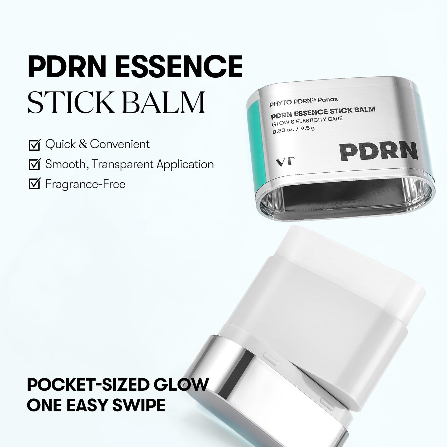 VT COSMETICS PDRN Essence Stick Balm, PDRN Collagen Multi Wrinkle Stick, All-in-One Eye & Neck Treatment, Glow Makeup Base & Fac
