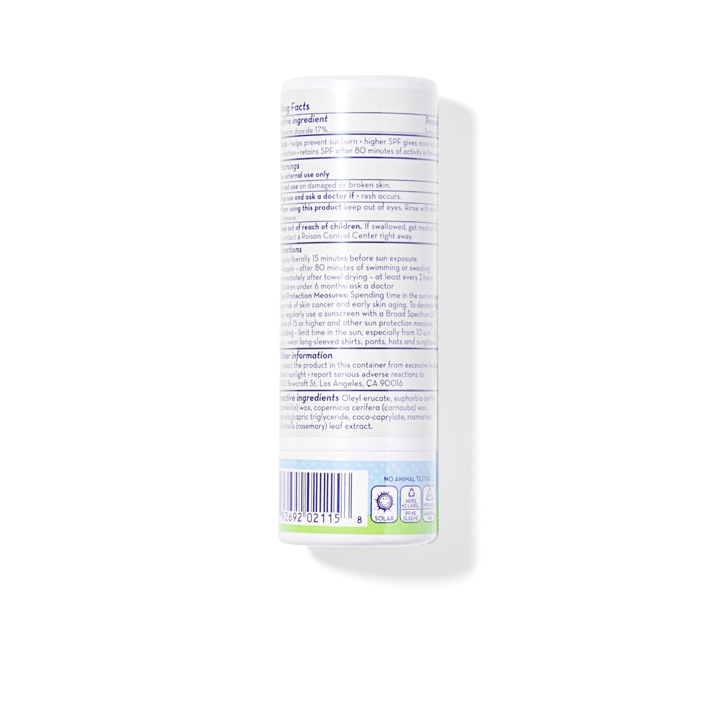 California Baby Super Sensitive SPF 30+ Sunscreen Stick | Broad Spectrum | Unscented Hypoallergenic Mineral Sunscreen | Titanium