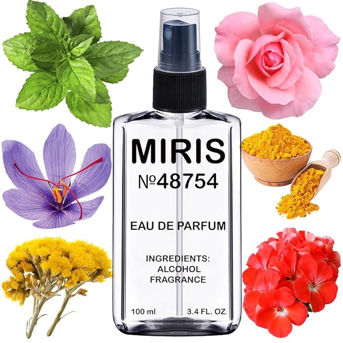MIRIS No. 48754, Inspired by Rose Sapphire, Long-Lasting Unisex Eau de Parfum for Women & Men, Spray 3.4 Fl Oz / 100 ml