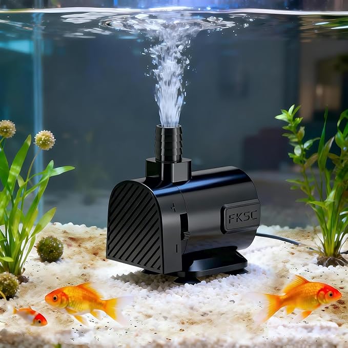 50 GPH Submersible Water Pump - Fountain Pump for Aquarium & Fish Tank Mini, Adjustable Flow Control, Dual-Suction Side/Bo...