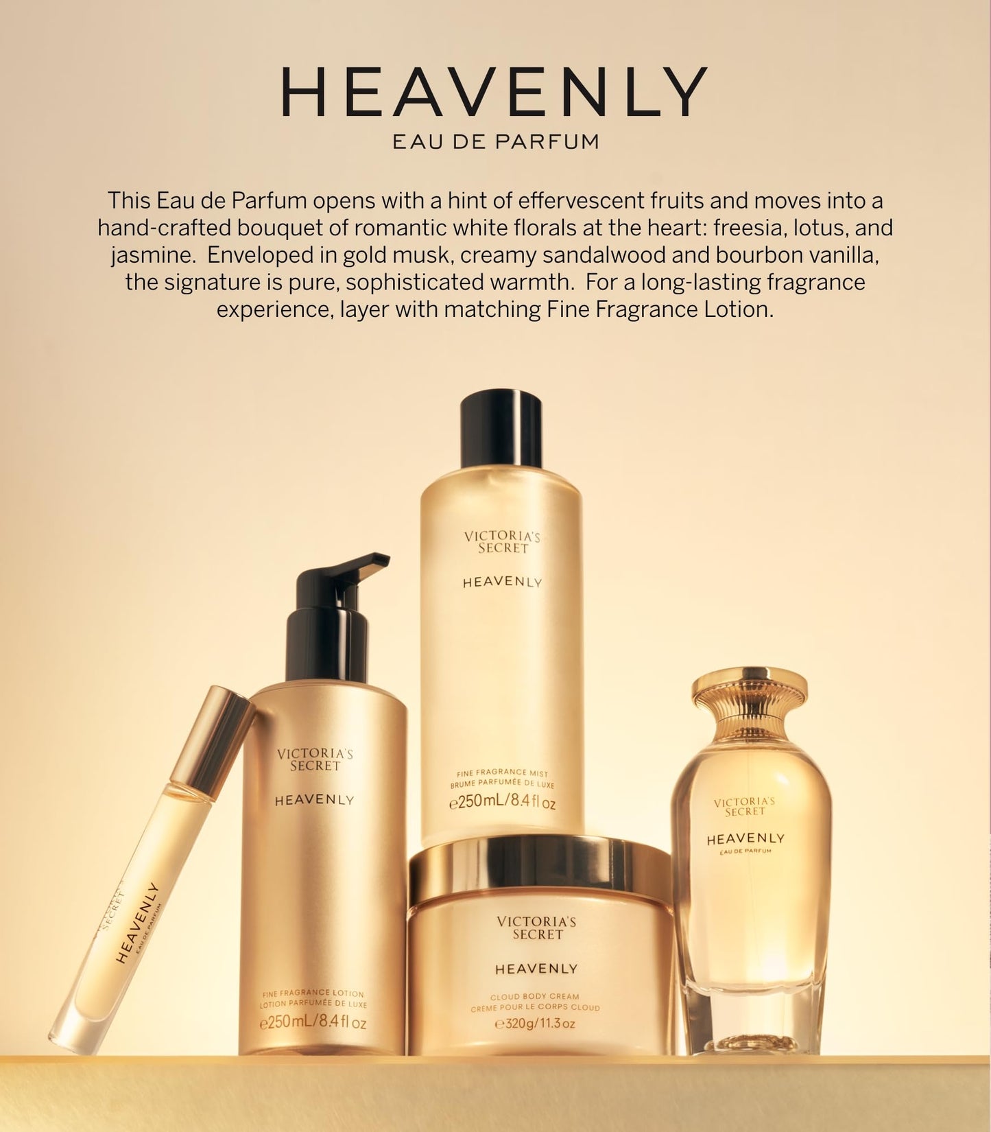 Victoria's Secret Heavenly 3 Piece Luxe Fragrance Gift Set: 1.7 oz. Eau de Parfum, Travel Lotion, & Candle