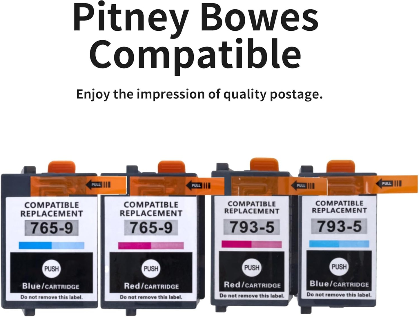 LCL Compatible Ink Cartridge Replacement for Pitney Bowes 793-5 DM100i DM125i DM150i DM175i DM175i-MH DM200i P700 P7L1 PRL1 DM200L DM225 SendPro C200 SendPro C300 SendPro C400 SendPro (3-Pack Red)