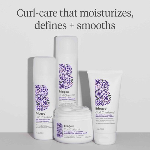 Briogeo Curl Charisma Rice Amino + Avocado Hydrating Shampoo, Define and Moisturize Wavy, Curly, and Coily Hair,Sulfate-free, Anti-Frizz, Hydrating Cleanse, Vegan, Cruelty-Free, 33.8 fl oz
