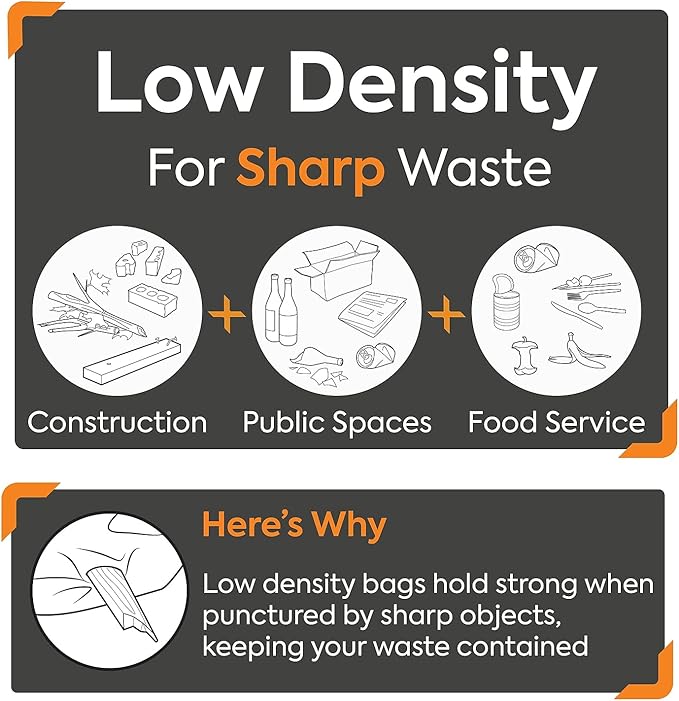 55-60 Gallon Industrial Trash Bag, 38" x 58", Low Density, 0.95 mil, Black, 100 Bags/Box (CW18188)