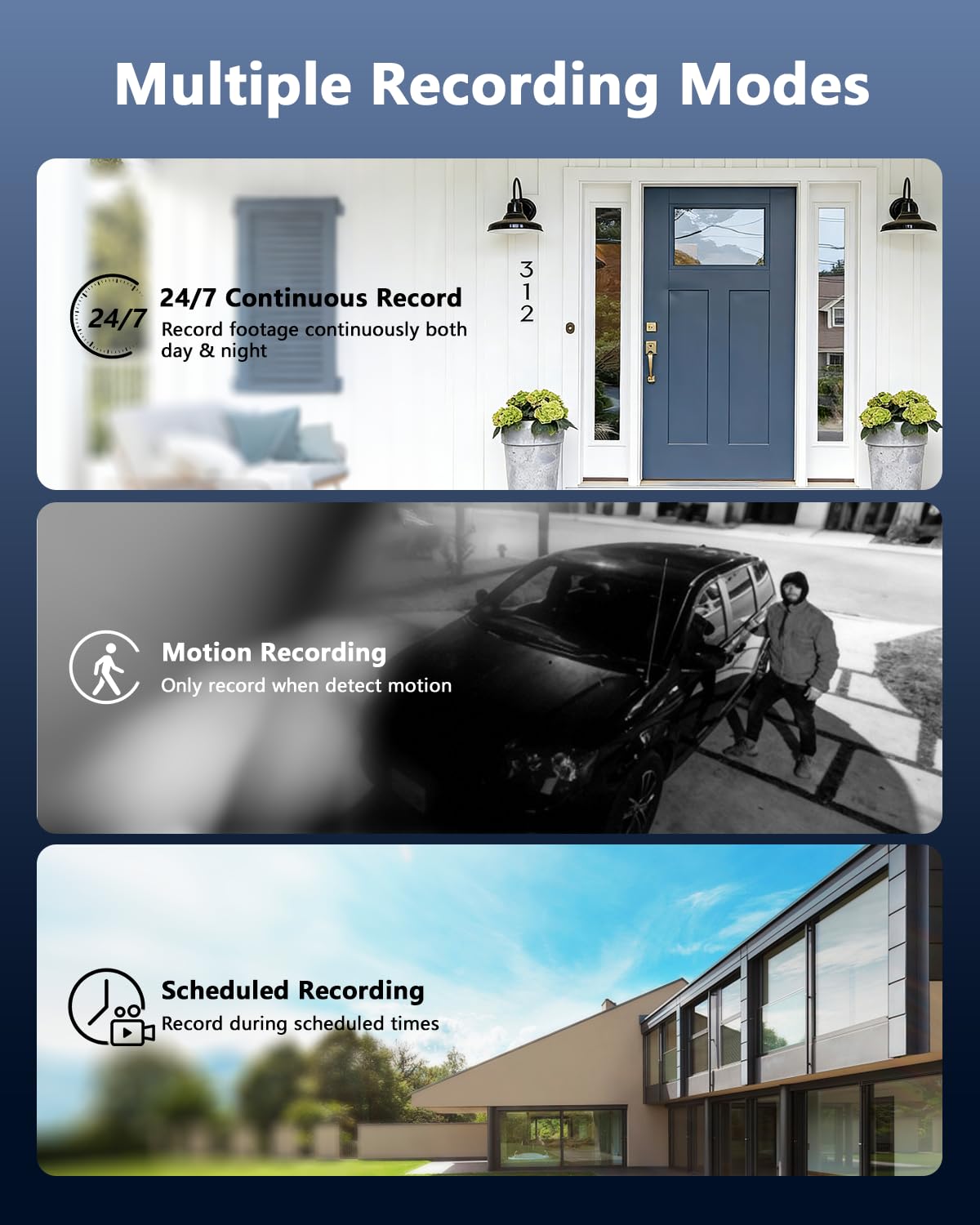 3K 5MP Wired CCTV Security Camera System with 122° Ultra Wide Angle, 6CH HD DVR Kit, 6X IP66 Indoor Outdoor Cameras, 65ft IR Night Vision, Free App, No Subscription Fee, Remote Access