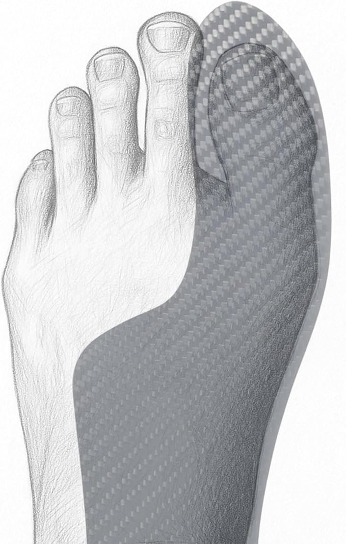 Morton´s Extension Orthotic, Carbon Fiber Rigid Insole - 1 Pair - Morton's Toe, Turf Toe, Hallux Limitus, Hallux Rigidus, Arthritis (W7/M6)