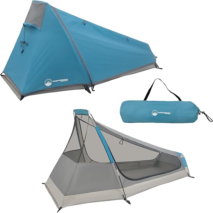 Single Person Tent - Ultralight 1 Person Camping Tent with Rainfly and Carrying Bag - Lightweight Outdoor Bivy Bag Shelter...
