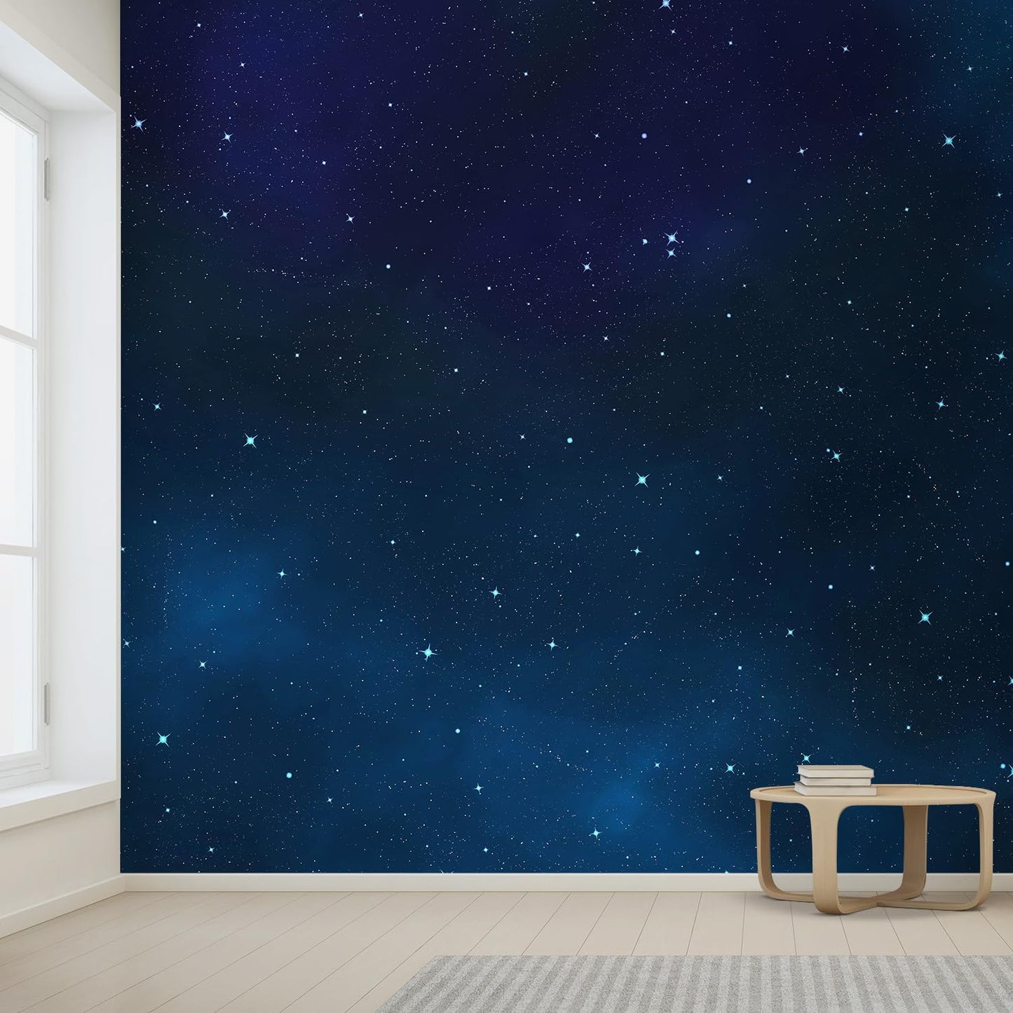 wall26 Large Wall Mural Beautiful Scenery of The Starry Night Self-Adhesive Vinyl Wallpaper Removable Wall Sticker - 96x120 inches
