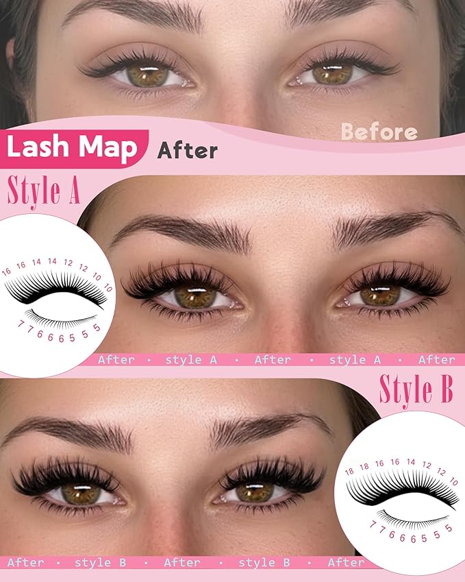 Wispy Eye Lash Clusters Kit Natural Cluster Eyelash Extensions Kit False Eyelash Clusters Fluffy DIY Individual Lash Extensions Kit C Curl
