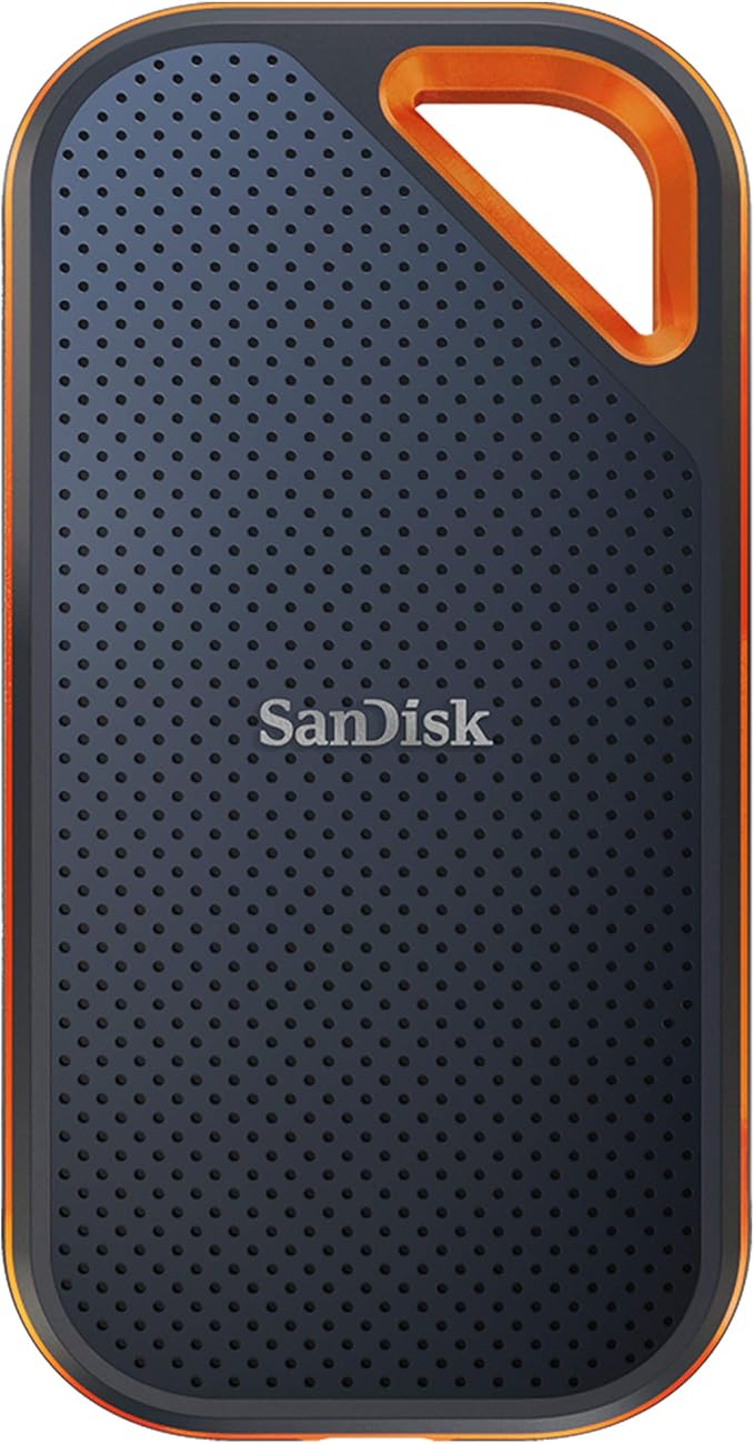 SanDisk 2TB Extreme PRO Portable SSD - Up to 2000MB/s - USB-C, USB 3.2 Gen 2x2, IP65 Water and Dust Resistance, Updated Firmware - External Solid State Drive - SDSSDE81-2T00-G25