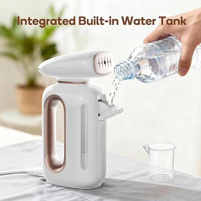 Newbealer Handheld Fabric Steamer for Clothes, 850W Portable Wrinkle Remover with Horizontal & Vertical Steaming, 30s Fast Heat Up, 230ml Water Tank, for Home, RV & Hotel(Only for 120V)