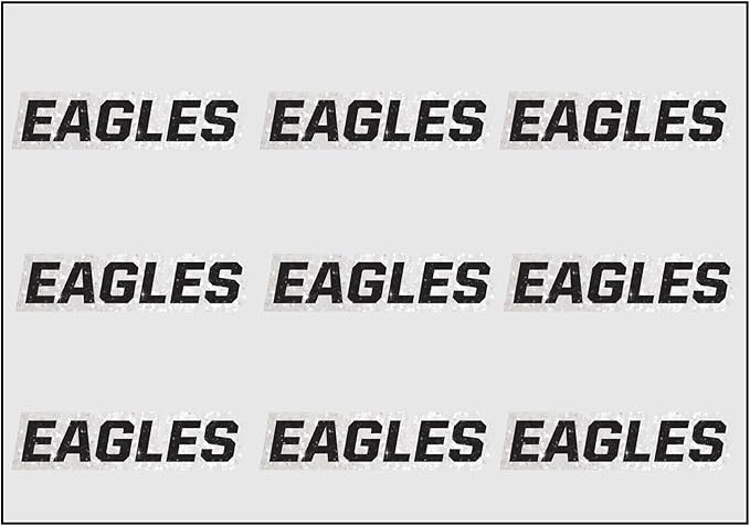 EyeBlack Glitter Team Name Face Stickers - Sports Name Easy to Use Decals, Set of 18 - Sparkling Designs for Events, Festi...