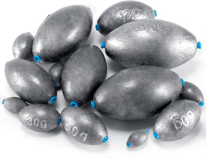 Alwonder Egg Sinkers Fishing Weights 3/16-10oz, Oval Lead Fishing Weights Sinkers Bass Fishing Casting Egg Sinker Saltwate...