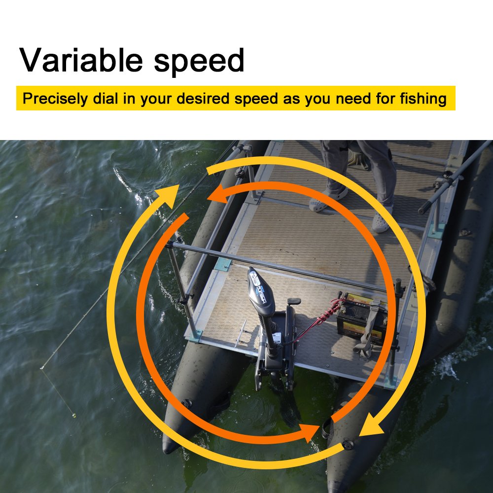 Zichen Haswing CaymanB Bow-Mount Trolling Motor with Wireless Remote & Foot Control, Quick Release - 80LBS Thrust, 48in. Shaft, for Fishing Boat in Freshwater & Saltwater