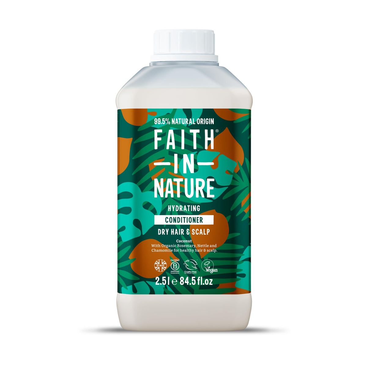 FAITH IN NATURE Natural Conditioner - Vegan & Cruelty Free, No SLS or Parabens - 84.5 fl oz, Coconut
