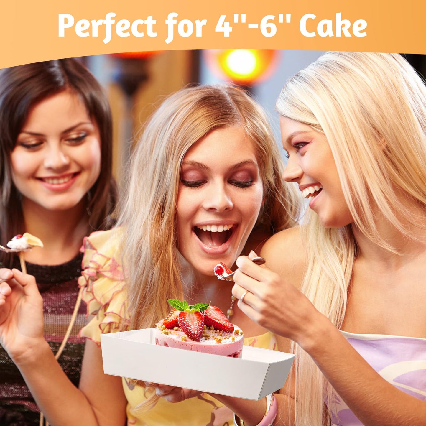 ZORRITA 7 x 7 x 4 Inches Paper Cake Boxes with Clear Lids, 20 Pack Disposable Charcuterie Boxes Square Food Containers for 4-6 Inch Cake, Dessert, Pie, Cupcake, Bakery (White)