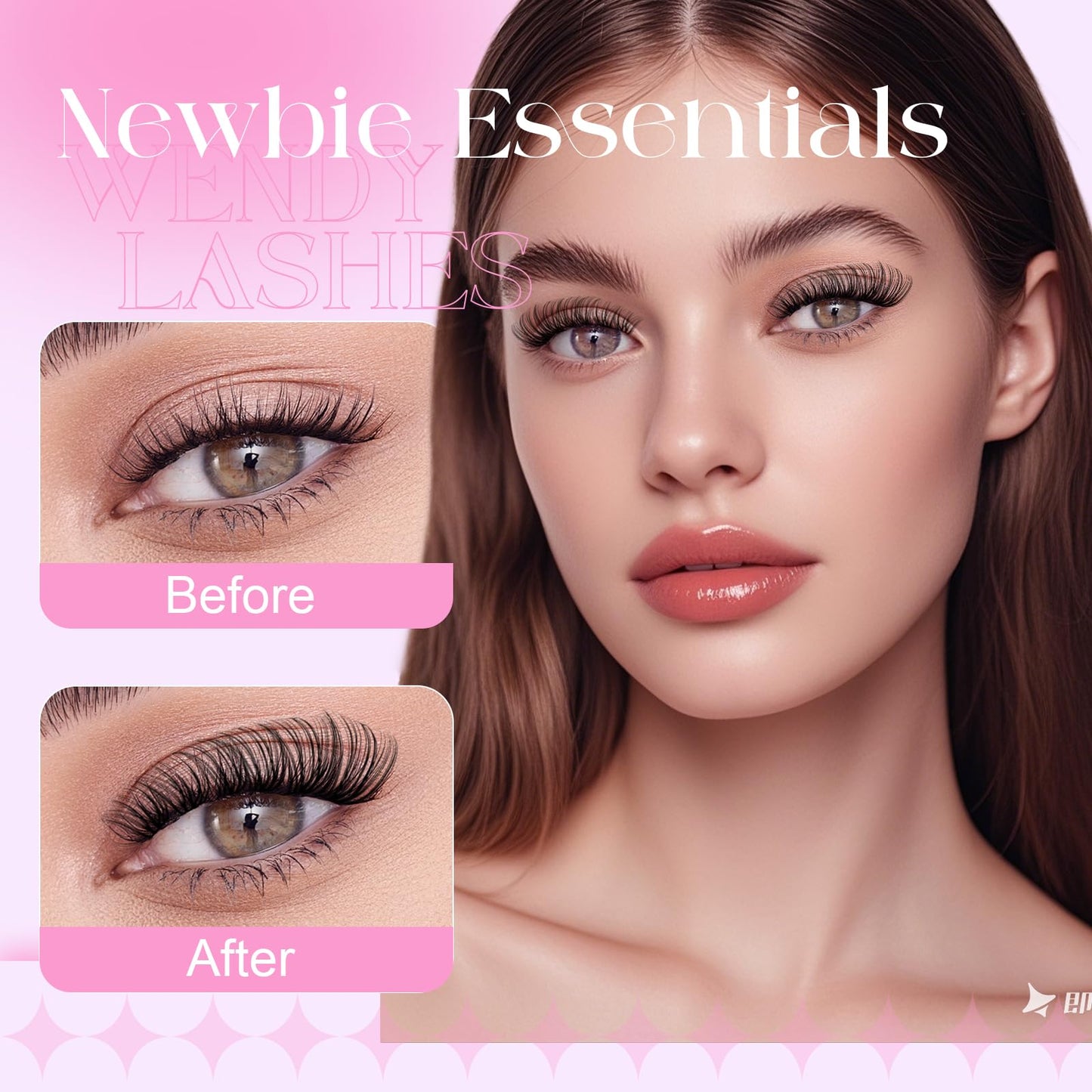 Lash Clusters 40D Wispy Individual Lashes 280PCS D-Curly Volume Lash Extensions 10-18mm Natural DIY Cluster Lashes for Beginners