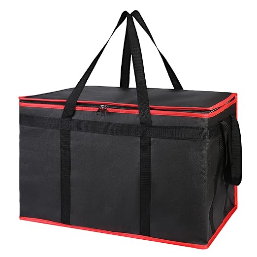 Bodaon Insulated Food Delivery Bag for Hot and Cold Meal, XXX-Large Grocery Tote Insulation Bag for Catering/Drivers, Pizz...