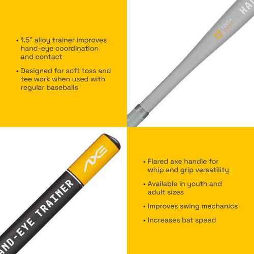 Axe | Hand-Eye Trainer | Skinny Barrel Baseball & Softball Bat (Pro Flared Handle, 30" (Youth))