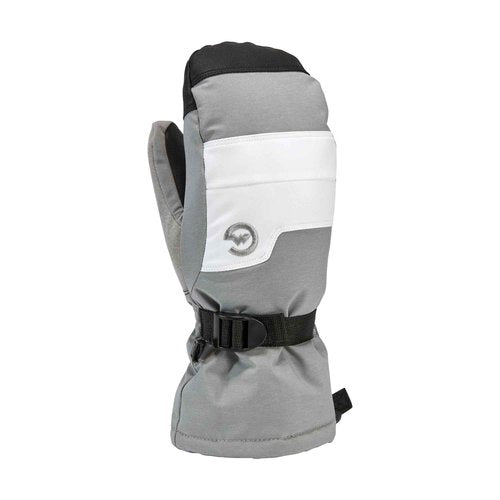 Gordini Women's AquaBloc Down Gauntlet Mitten, Clay Grey/White, Small