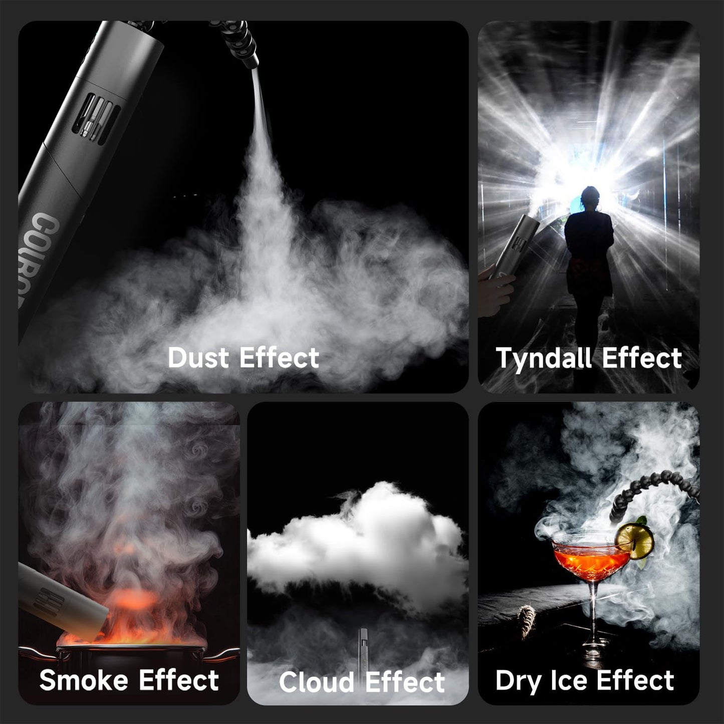 Colbor Cf5 Portable Fog Machine, 40W Mini Handheld Smoke Machine For Photography With Remote Control, Small Fogger Haze Maker Fo