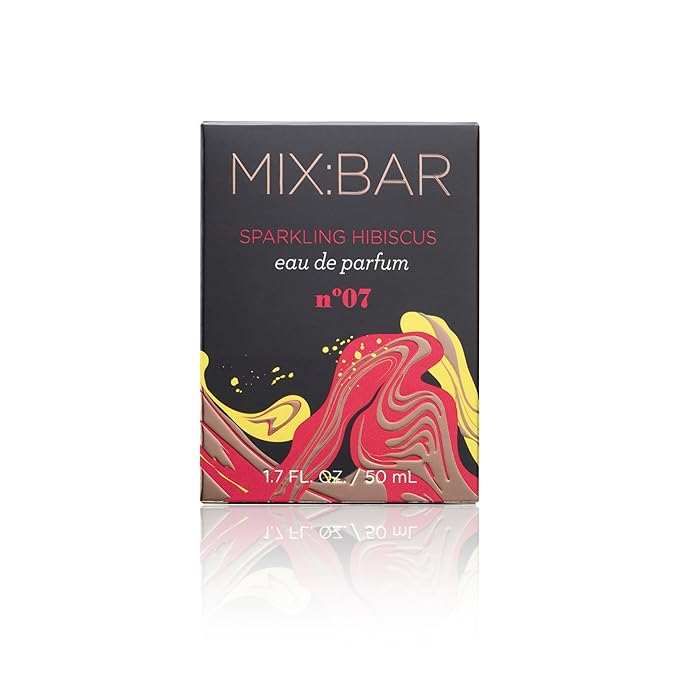 MIX:BAR Perfume for Women - Sparkling Hibiscus Fragrance - Eau de Parfum Spray - Notes of Bergamot,Hibiscus, Champagne Bubbles, Cashmere Musk, Fruity Scent, 1.7oz
