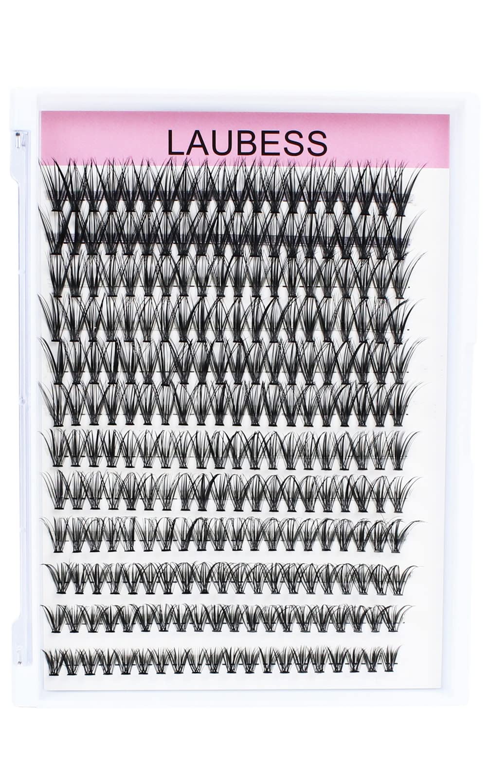 Eyelash Clusters LAUBESS Lash Clusters Individual Lashes Cluster Eyelash Extensions DIY at Home Waterproof Cluster Lashes (30D-0