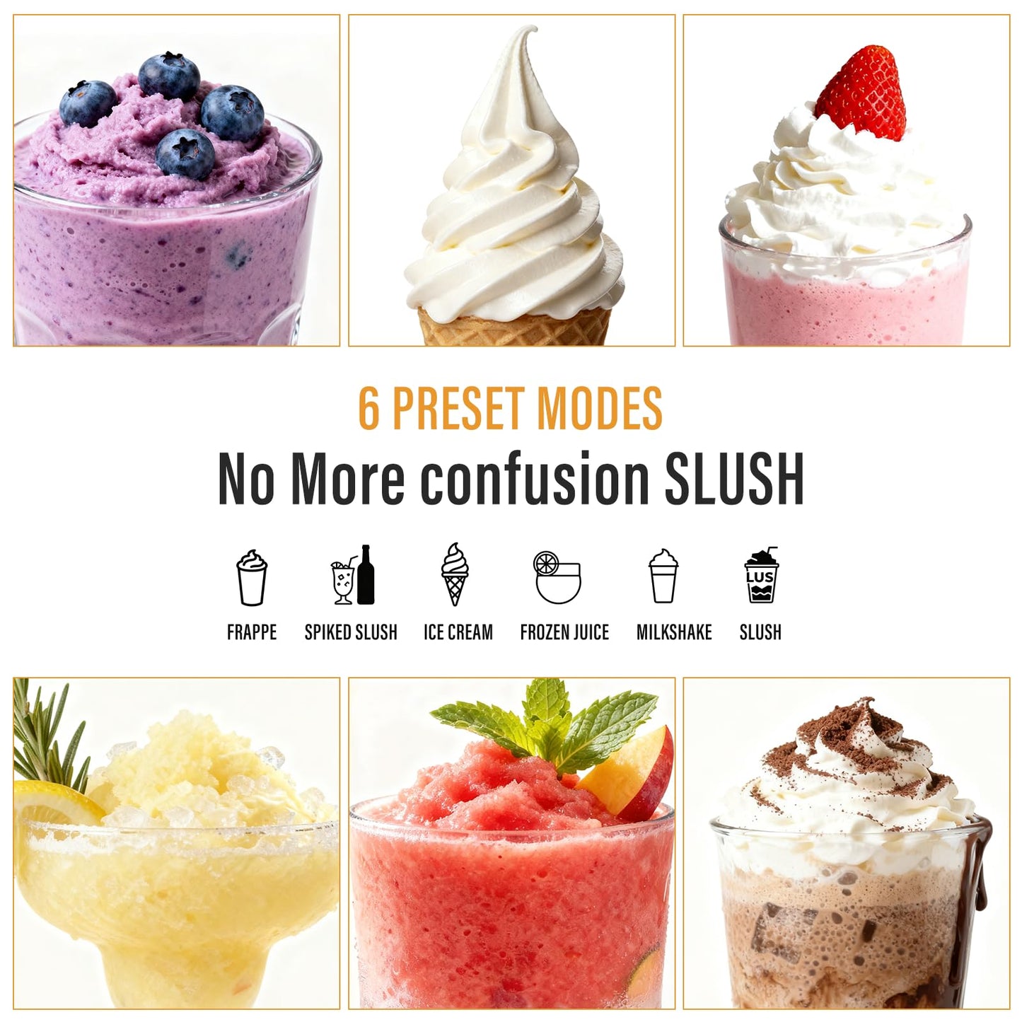 Lifecreek 98oz Slushie Machine for Home with No Ice Needed, 6 Preset Programs, Self-Cleaning Function, Quiet Operation, Perfect for Making Frozen Margaritas, Milkshakes, Smoothies, Frappes,Blue
