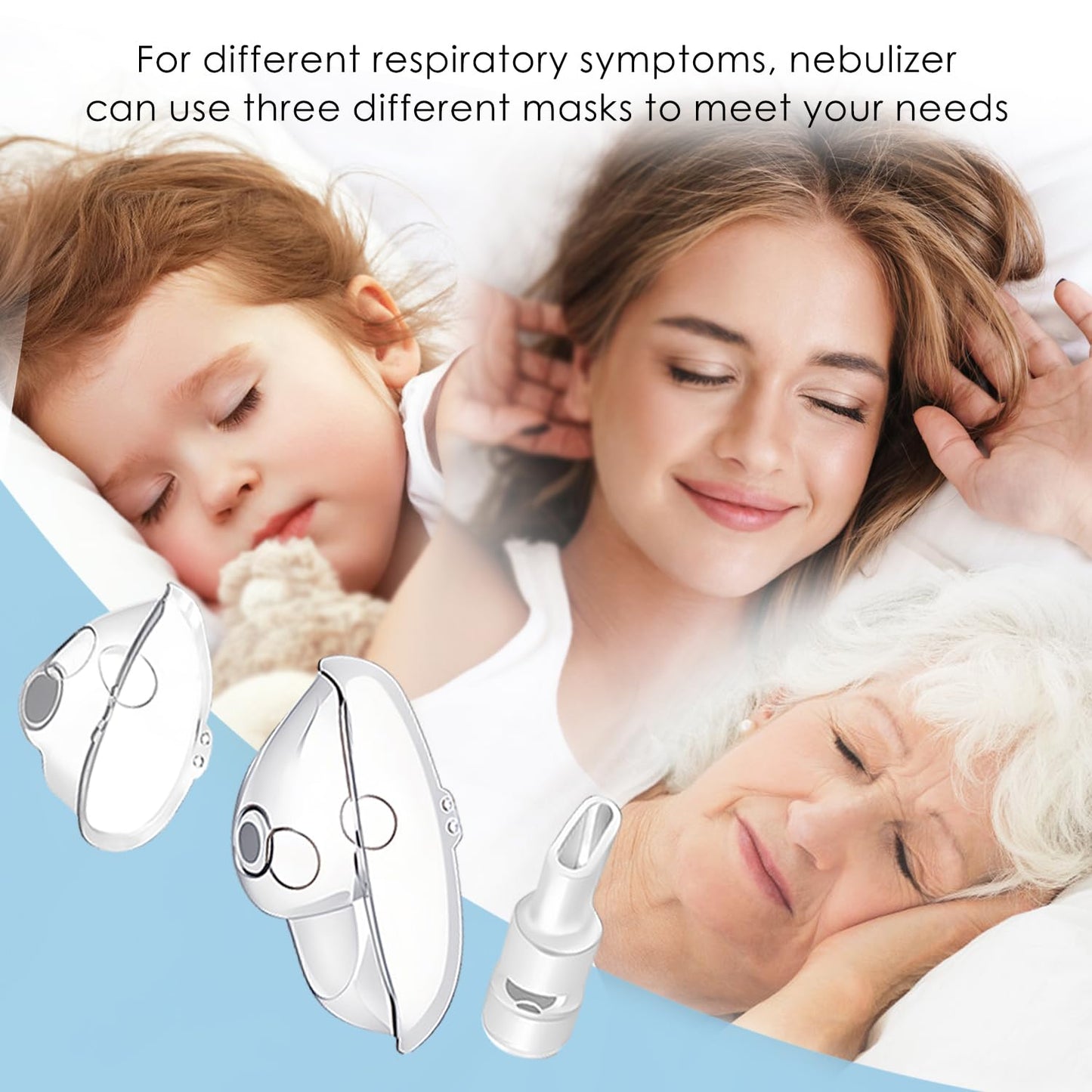 Ultrasonic Portable Nebulizer, USB Rechargeable Portable Nebulizer with Auto Clean for Adults Kids Travel Home Daily use