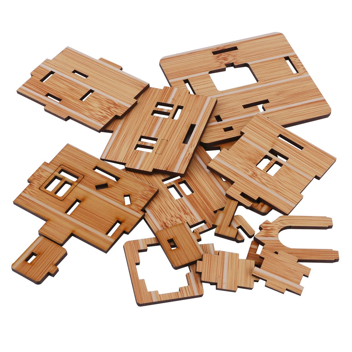 ZOSEN 3D Wooden Puzzle, Mini DIY Model House Kit Educational Toys Jigsaw Puzzles Gift for Children and Adult