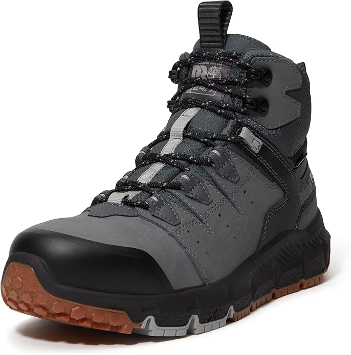 Timberland PRO Tempe, Men's, Grey, Alloy Toe,EH, WP, Slip Resistant, 6 Inch Work Boot