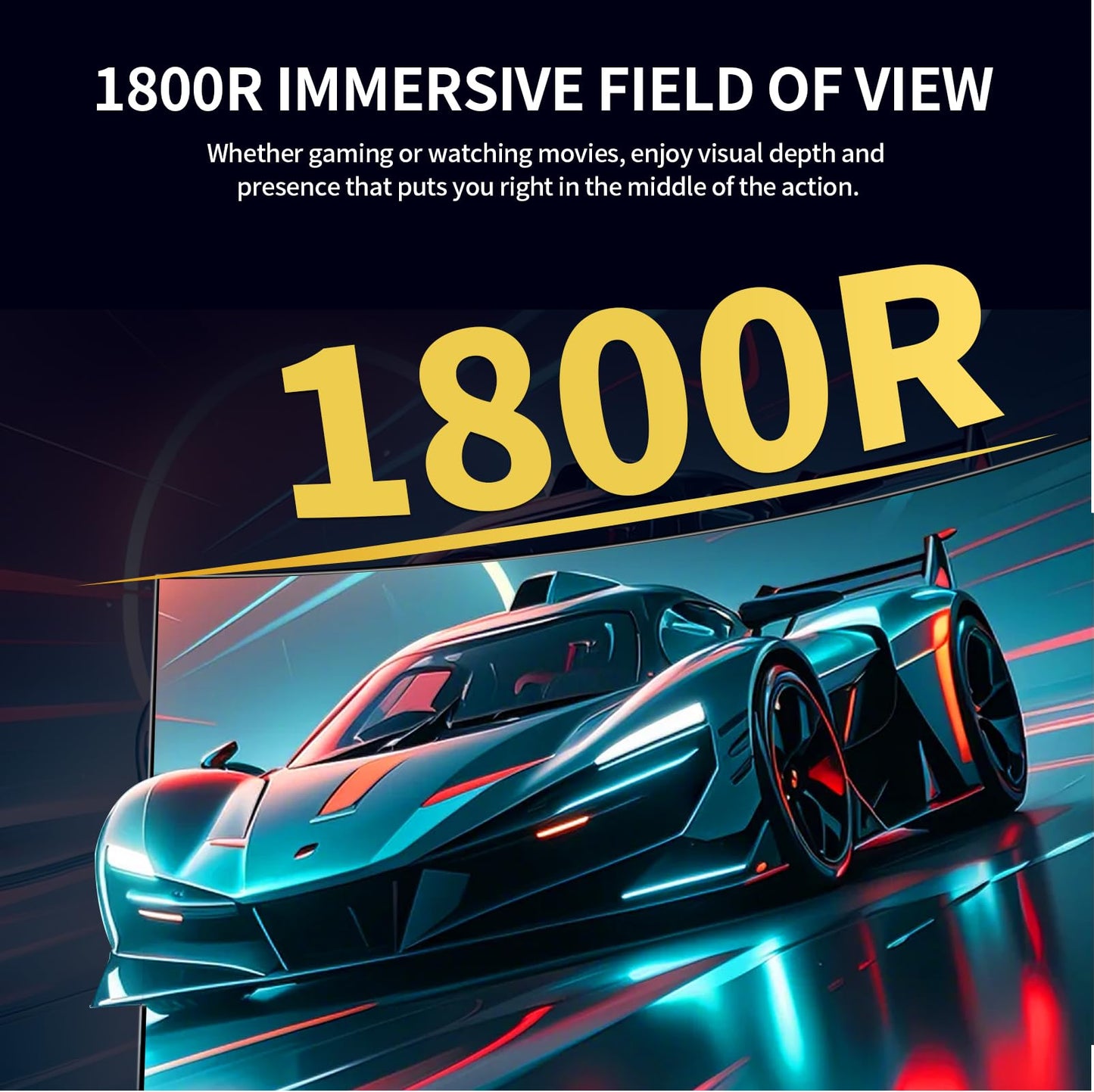 PIJ 27 Inch Curved Gaming Monitor 250Hz, FHD 1080p PC Screen Built-in Speakers, 1800R Computer Monitor with FreeSync, DisplayPort, HDMI, Wall Mountable, Eye Care for Home Office & Gaming