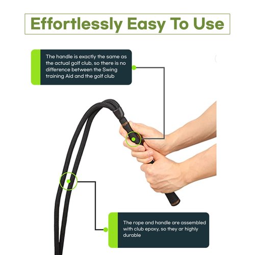 JYC Fitters Golf Swing Training Aid - Premium Rope Trainer Equipment (RopeSwing)