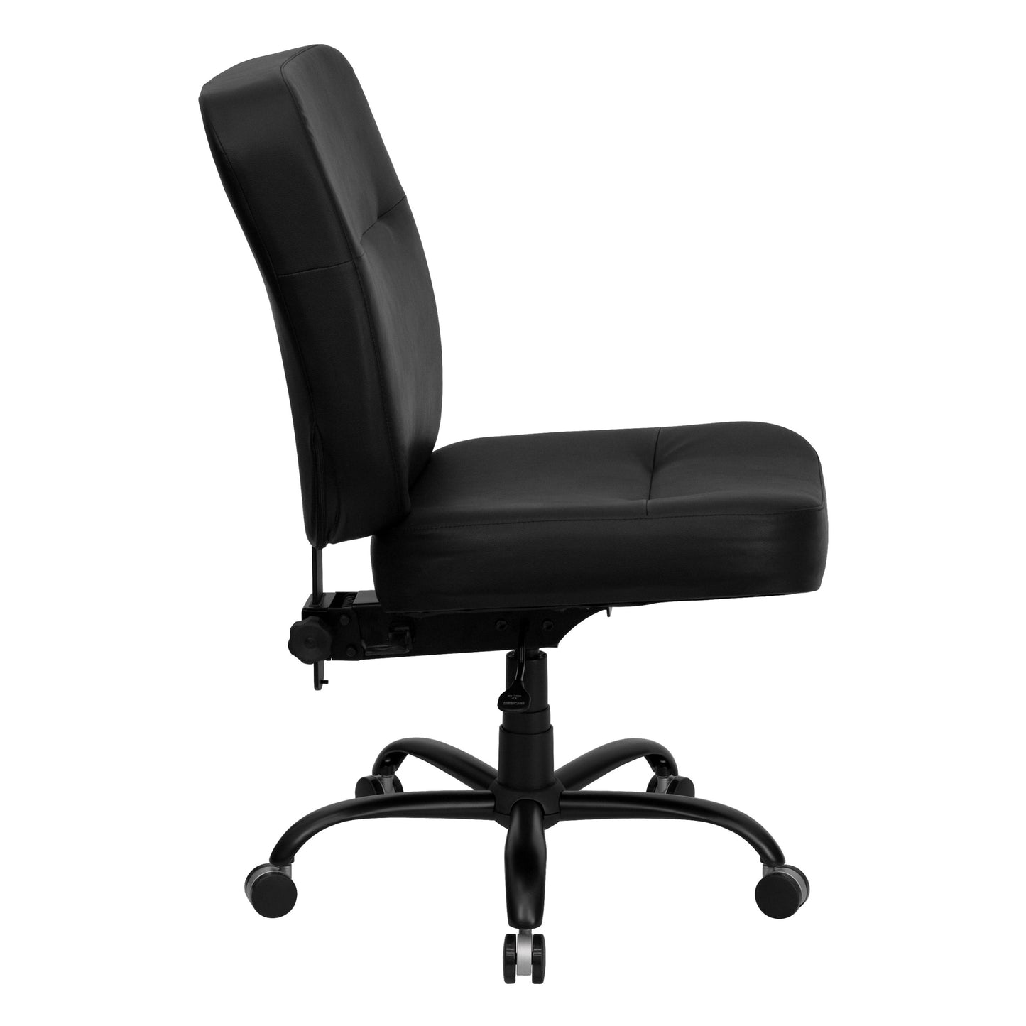 Flash Furniture HERCULES Series Big & Tall 400 lb. Rated Black LeatherSoft Executive Swivel Ergonomic Office Chair with Rectangle Back