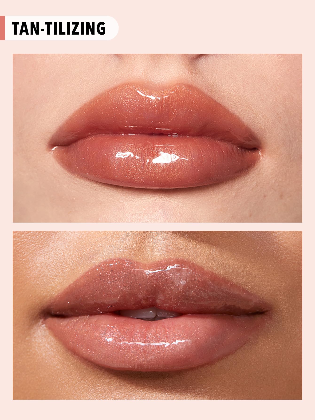 SHEGLAM Power Bouquet Lip Gloss Shiny Tinted Moisturizing Plumping Non-Sticky Lip Oil Repairing Camelia Extract Lip Care-Tan-Til