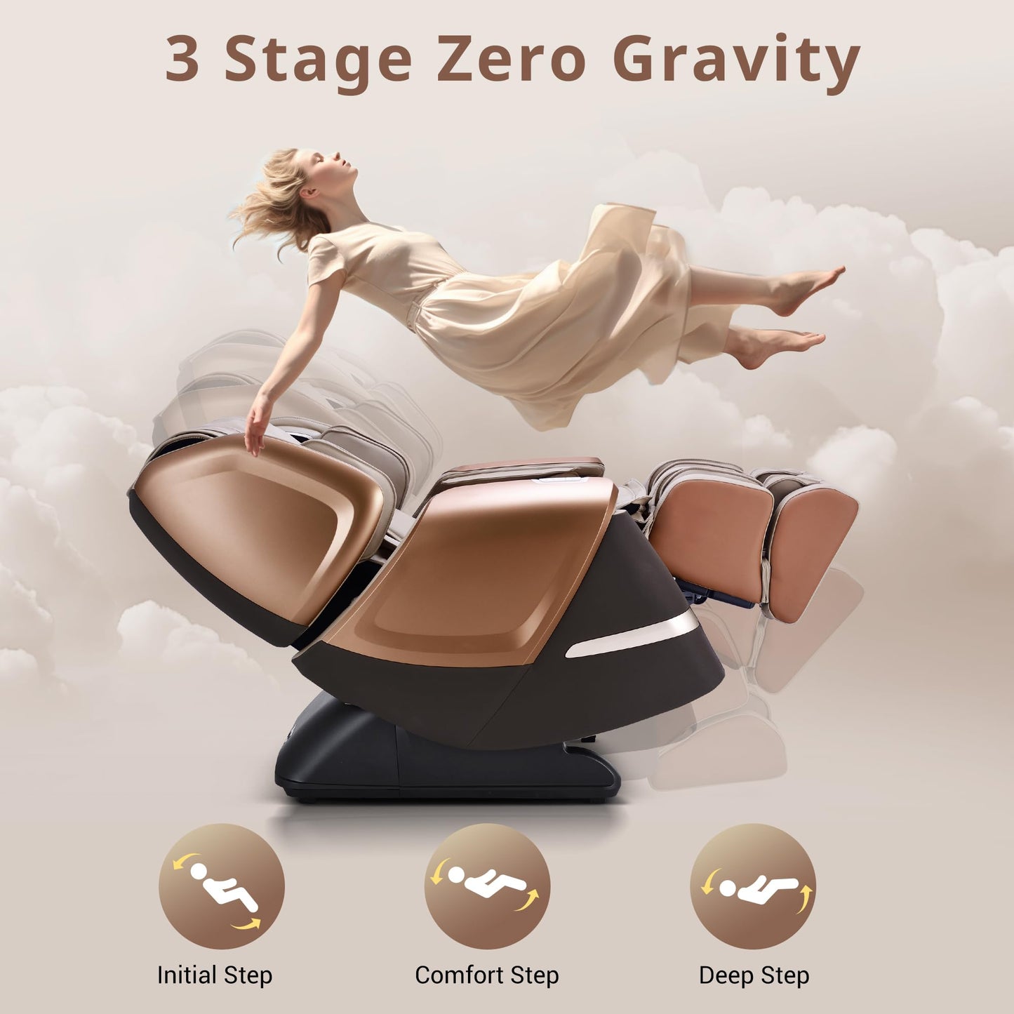 MYNTA 2025 4D Massage Chair for Full Body, 4D+2D Dual Mechanism with Waist & Shawl Heating, Zero Gravity Recliner Foot & Calf Massage, Extended SL-Track, Music Sync with Hi-Fi Bluetooth Speaker
