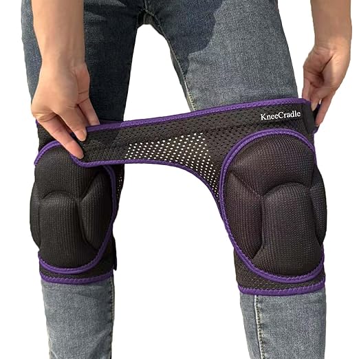 Women Knee Pads for Gardening, Knee Pad for Men Floor Work, Flooring Worker, Safety Knee Protectors for Scrubbing Floors, Lightweight Knee Cap Protection Pads for Carpenters, Retailers for Christmas, Purple S