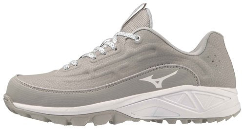 Mizuno Women's Ambition 3 FP Low AS Softball Cleat, Grey/White, 5