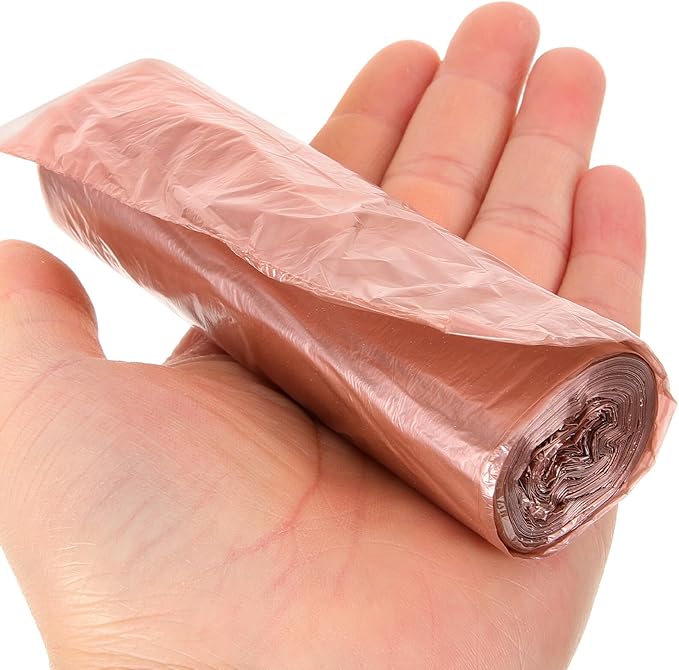SUPVOX 100Pcs Gold Disposable Garbage Bags Thickened Corn Starch Waste Bags for Kitchen Bathroom Office Home Use Rubbish
