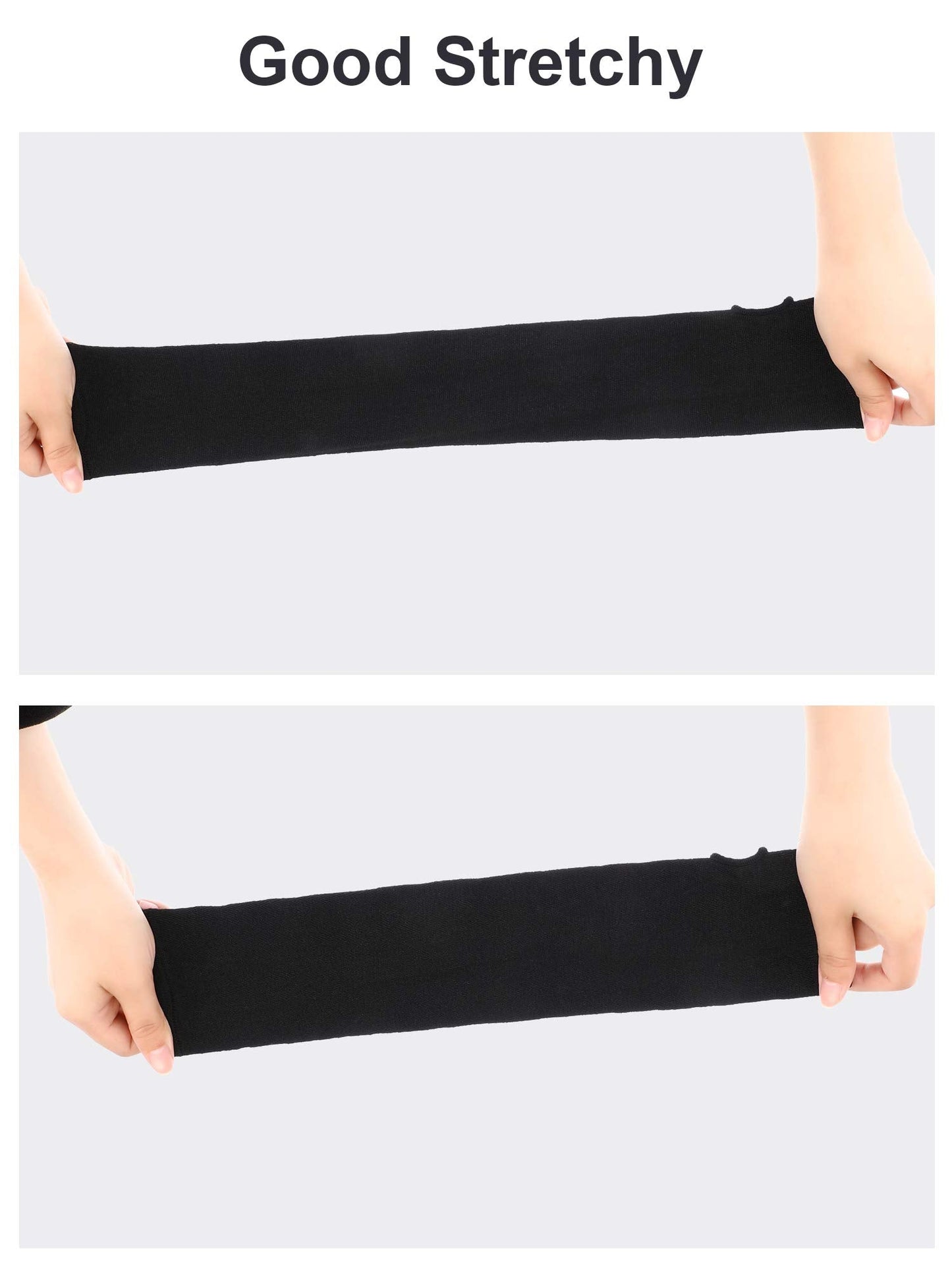 Bememo 4 Pairs Punk Gothic Long Fingerless Gloves Knitted Arm Warmer Elbow Length Thumb Hole Gloves(Black, Coffee, Striped Color)