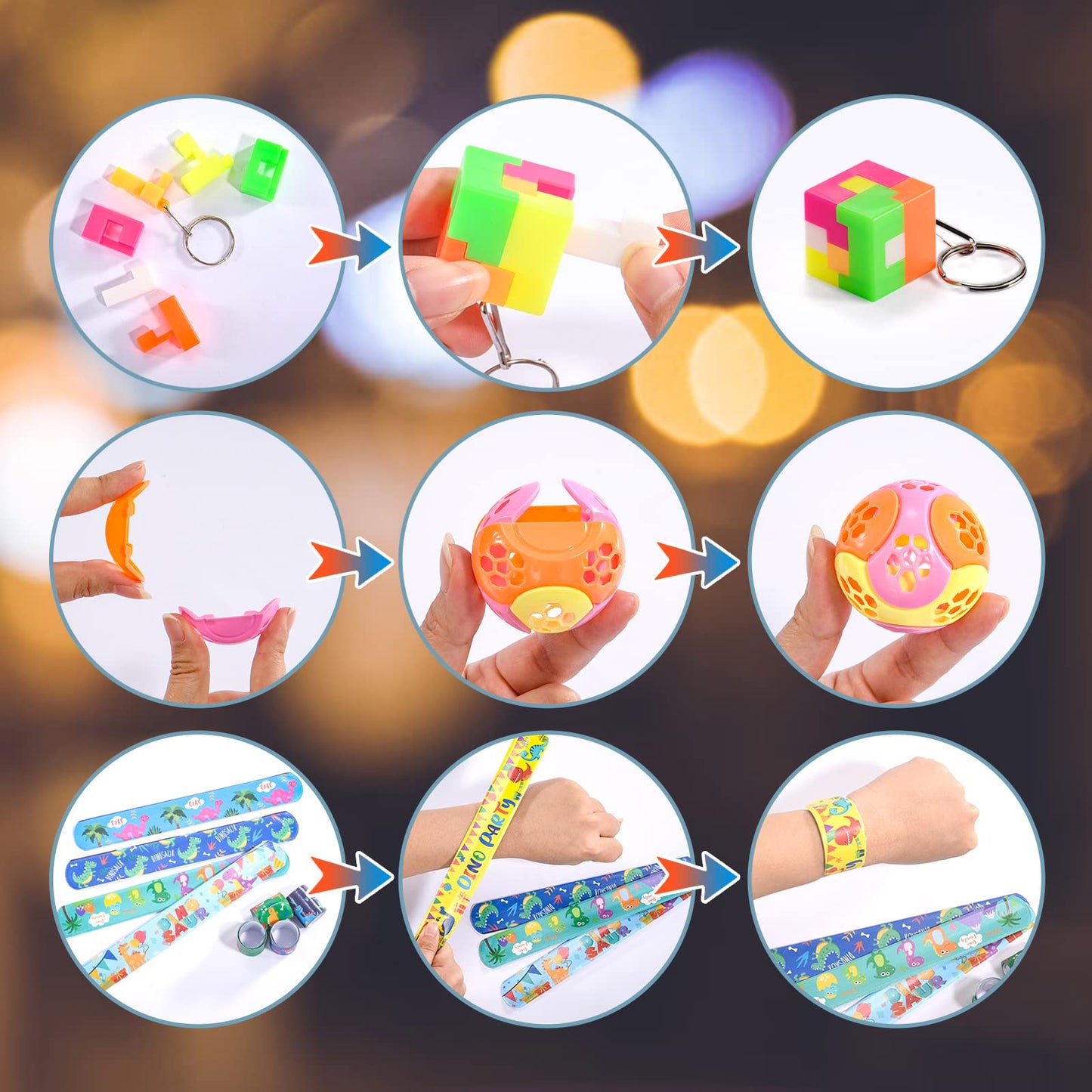300 PCS Party Favor for Kids Goodie Bags Stuffers, Prize Box Toys for Kids Classroom Bulk, Small Fidget Toys Pinata Fillers, Treasure Chest for Students Rewards, Carnival Prizes, Birthday Gifts