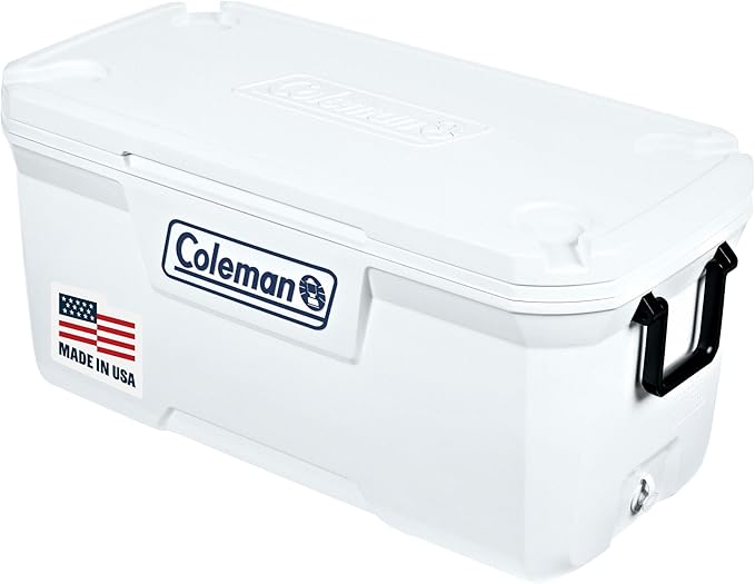 Coleman Marine Cooler with Fully Insulated UV Guard Lid & Body, Keeps Ice for 3+ Days, Great for Boating & Fishing, 52qt/1...